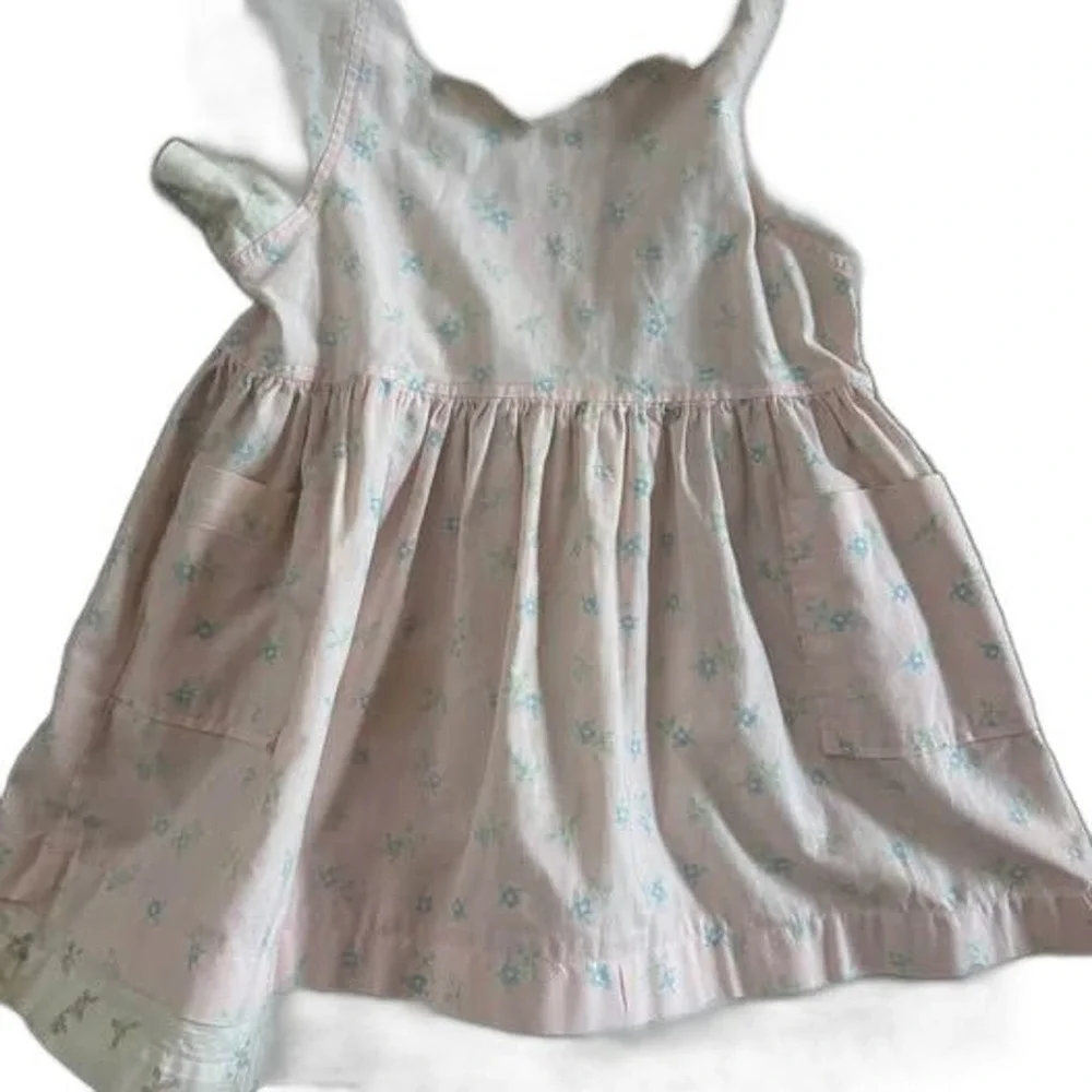 OshKosh B'gosh Girls 4T Pink Floral Dress Vintage Prairie Made in USA